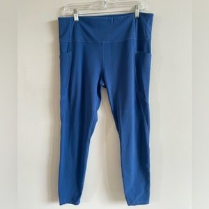 Athleta Blue Salutation Stash Tight